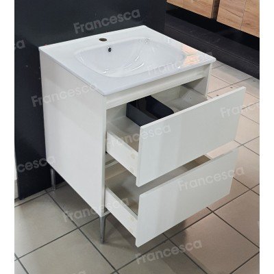 Тумба с раковиной Francesca Avanti Panda 60,DR-04-60, напольная, с подсветкой, бежевая-7