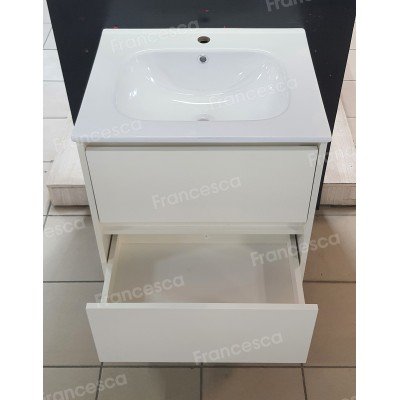 Тумба с раковиной Francesca Avanti Panda 60,DR-04-60, напольная, с подсветкой, бежевая-9