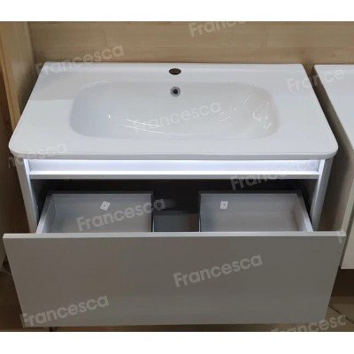 Тумба с раковиной Francesca Avanti Panda 80, DR-01-80, подвесная, с подсветкой, серая-6