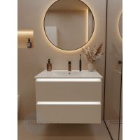 Тумба с раковиной Francesca Avanti Panda 80, DR-03B-80, подвесная, с подсветкой, бежевая