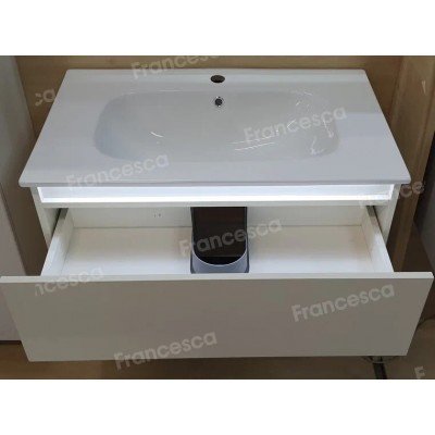 Тумба с раковиной Francesca Avanti Panda 80, DR-03B-80, подвесная, с подсветкой, бежевая-8