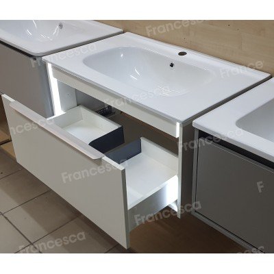 Тумба с раковиной Francesca Avanti Panda 80, DR-05-80, подвесная, бежевая, с подсветкой-8