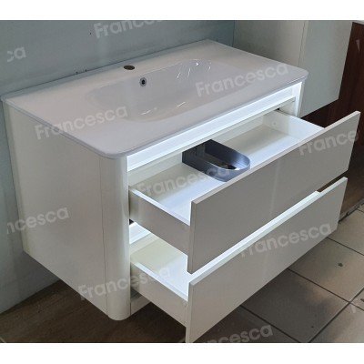 Тумба с раковиной Francesca Avanti Panda 90, DR-06-90, подвесная, бежевая, с подсветкой-10