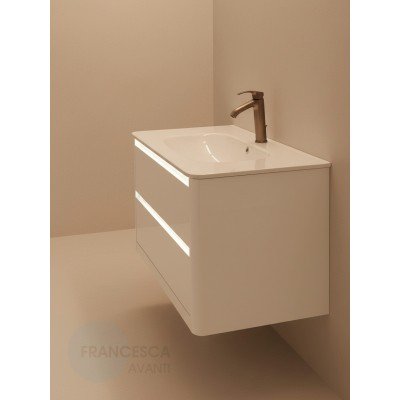 Тумба с раковиной Francesca Avanti Panda 90, DR-06-90, подвесная, бежевая, с подсветкой-4