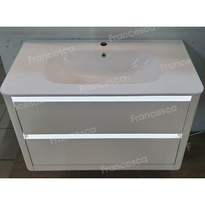 Тумба с раковиной Francesca Avanti Panda 90, DR-06-90, подвесная, бежевая, с подсветкой-6