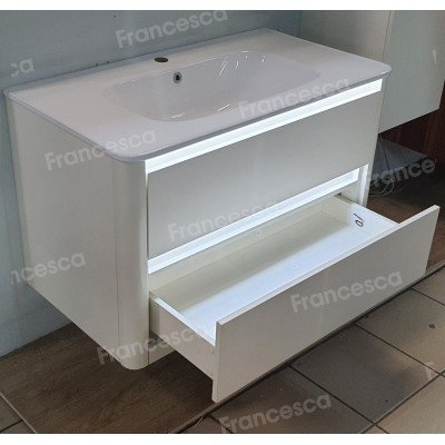 Тумба с раковиной Francesca Avanti Panda 90, DR-06-90, подвесная, бежевая, с подсветкой-7