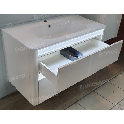 Тумба с раковиной Francesca Avanti Panda 90, DR-06-90, подвесная, бежевая, с подсветкой-8