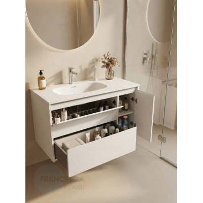 Тумба с раковиной Francesca Avanti Panda art 2513-1000-T-2