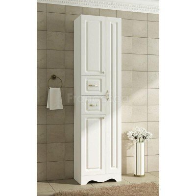 Пенал Francesca Империя 50 белый двойной, с подсветкой, без корзины-2