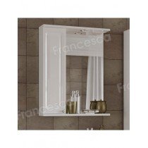 Шкаф-зеркало Francesca Avanti Империя 55 белый, левый