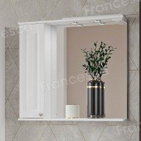 Шкаф-зеркало Francesca Avanti Империя 80 белый, левый