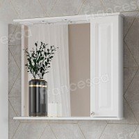 Шкаф-зеркало Francesca Avanti Империя 80 белый, правый