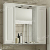 Шкаф-зеркало Francesca Avanti Империя 80 белый, 2 шкафа