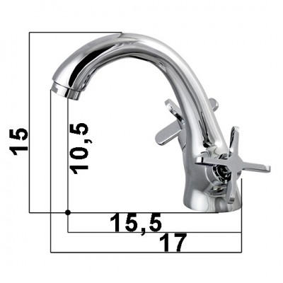 Смеситель для раковины KRONE L1144-1