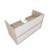 Тумба с раковиной Акватек Либра 100, дуб давос, белый матовый, 2 ящика--small-2
