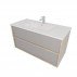 Тумба с раковиной Акватек Либра 100, дуб давос, серый туман, 2 ящика-small
