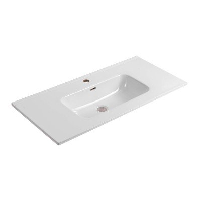 Тумба с раковиной Акватек Либра 100, дуб давос, серый туман, 2 ящика-3