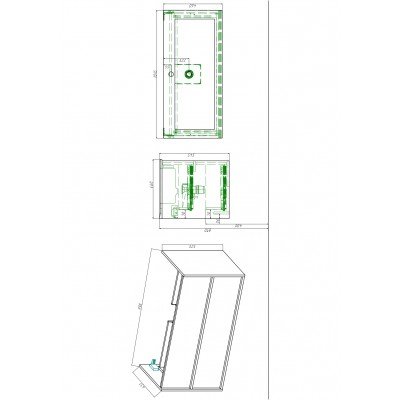 Тумба с раковиной Акватек Либра 100, дуб давос, серый туман, 2 ящика-5