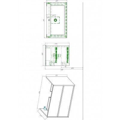 Тумба с раковиной Акватек Либра 80, 2 ящика, дуб давос, серый матовый-4
