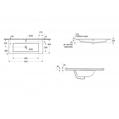 Тумба с раковиной Акватек Либра 80, 2 ящика, дуб давос, серый матовый-5