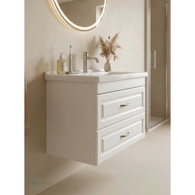 Тумба с раковиной Francesca Avanti Империя 80 подвесная, белая (ум. Миранда 80)-2