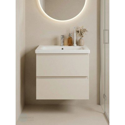 Тумба с раковиной Francesca Avanti Latina 50 подвесная, бежевая (ум. Moduo 50)
