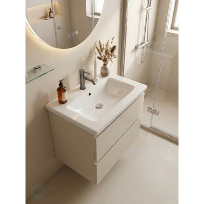 Тумба с раковиной Francesca Avanti Latina 50 подвесная, бежевая (ум. Moduo 50)-3