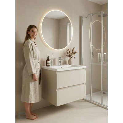 Тумба с раковиной Francesca Avanti Latina 50 подвесная, бежевая (ум. Moduo 50)-4