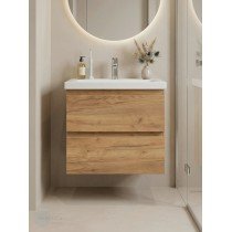 Тумба с раковиной Francesca Avanti Latina 50 подвесная, дуб крафт золотой (ум. Moduo 50)