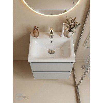 Тумба с раковиной Francesca Avanti Latina 50 подвесная, серая (ум. Moduo 50)-1