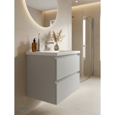 Тумба с раковиной Francesca Avanti Latina 50 подвесная, серая (ум. Moduo 50)-2