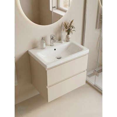 Тумба с раковиной Francesca Avanti Latina 60 подвесная, бежевая (ум. Moduo 60)-3