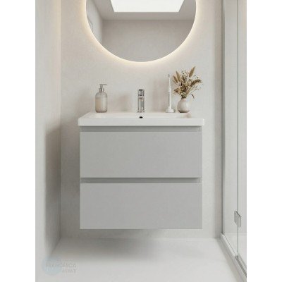 Тумба с раковиной Francesca Avanti Latina 60 подвесная, серая (ум. Moduo 60)