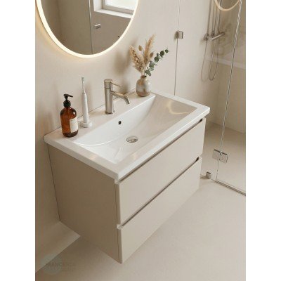 Тумба с раковиной Francesca Avanti Latina 70 подвесная, бежевая (ум. Фостер 70)-4