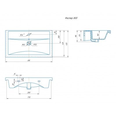 Тумба с раковиной Francesca Avanti Latina 70 подвесная, бежевая (ум. Фостер 70)-6