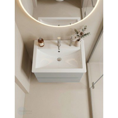 Тумба с раковиной Francesca Avanti Latina 70 подвесная, серая (ум. Фостер 70)-1