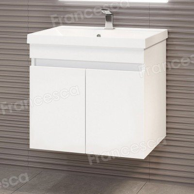 Тумба с раковиной Francesca Avanti Стокгольм 60 подвесная, с подсветкой (2 дв.,ум. Фостер 60)-5