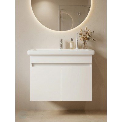 Тумба с раковиной Francesca Avanti Стокгольм 70 подвесная, с подсветкой (2 дв.,ум. Фостер 70)