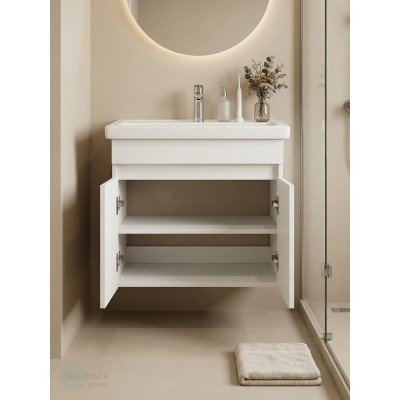 Тумба с раковиной Francesca Avanti Стокгольм 70 подвесная, с подсветкой (2 дв.,ум. Фостер 70)-2