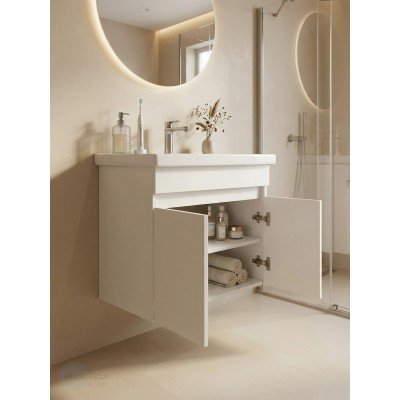 Тумба с раковиной Francesca Avanti Стокгольм 70 подвесная, с подсветкой (2 дв.,ум. Фостер 70)-3