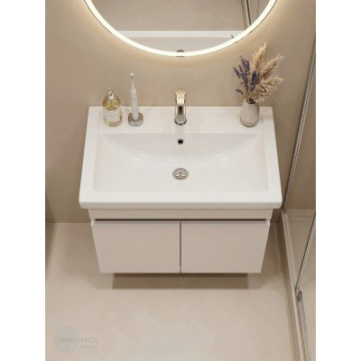 Тумба с раковиной Francesca Avanti Стокгольм 70 подвесная, с подсветкой (2 дв.,ум. Фостер 70)-4