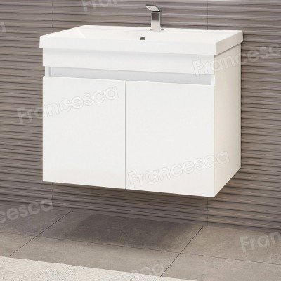 Тумба с раковиной Francesca Avanti Стокгольм 70 подвесная, с подсветкой (2 дв.,ум. Фостер 70)-7