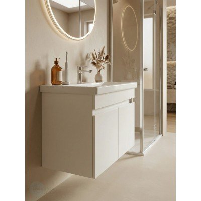 Тумба с раковиной Francesca Avanti Стокгольм 80 подвесная, с подсветкой (2 дв.,ум. Фостер 80)-4