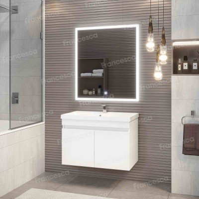 Тумба с раковиной Francesca Avanti Стокгольм 80 подвесная, с подсветкой (2 дв.,ум. Фостер 80)-7