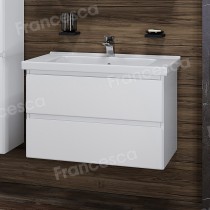 Тумба с раковиной Francesca Bianco 80 подвесная (ум. Гармония 80)