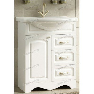 Тумба с раковиной Francesca Avanti Империя 65 белый (1дв+3ящ, ум. Элеганс 65) с подсветкой-2