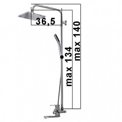 Душевая стойка KRONE L2053-4