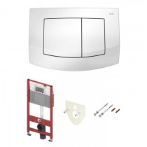 Инсталляция для унитаза Tece TECEbase 2.0 K440200, кнопка TECEambia белая,  с шумоизоляцией, крепление к полу и стене