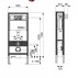 Инсталляция для унитаза Tece TECEconstruct 9500393, крепление к полу, двойная рама--small-1