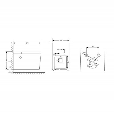 Комплект Abber Rechteck AC1202P-AC0101P, Унитаз подвесной безободковый, с импульсным смывом + Система инсталляции-5